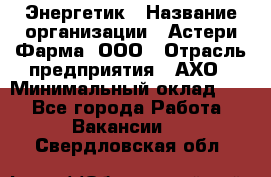 Энергетик › Название организации ­ Астери-Фарма, ООО › Отрасль предприятия ­ АХО › Минимальный оклад ­ 1 - Все города Работа » Вакансии   . Свердловская обл.